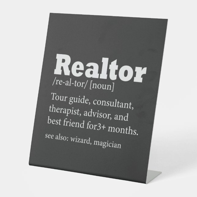 Expositor En L Agente inmobiliario Realtor Funny (Anverso)