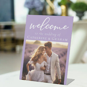 Expositor En L Agradable Boda fotográfico Lilac Purple Couple