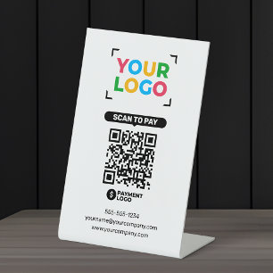 Expositor En L Agrega tu logo Escanea para pagar Código QR
