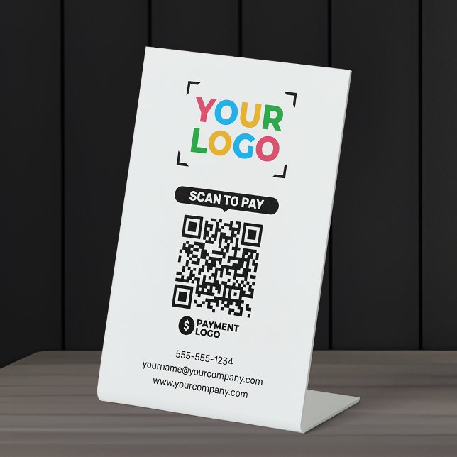 Expositor En L Agrega tu logo Escanea para pagar Código QR (Subido por el creador)