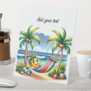 Expositor En L ¡Agrega tu texto/ ¡Tiempo de playa!