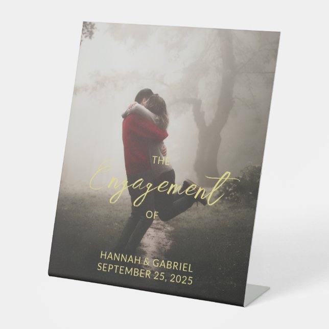 Expositor En L Agregar Rótulo del partido de compromiso de Boda d (Anverso)