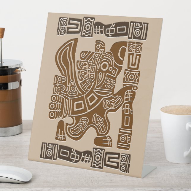 Expositor En L Águila azteca guerrera arte tribal antiguo (In Situ)