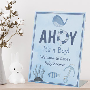 Expositor En L Ahoy es un Baby Shower costero de Boy Ocean Animal