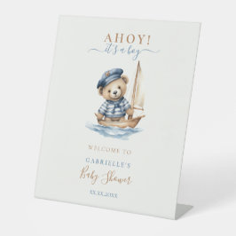 Expositor En L Ahoy es un niño Teddy Bear bienvenida Baby Shower