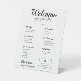 Expositor En L Airbnb Vacation Rental House Bienvenida Rótulo Ped