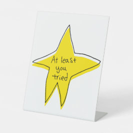 Expositor En L Al Menos Lo Intentaste - Estrella Amarilla - Rótul