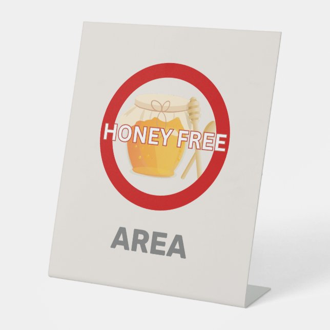 Expositor En L Alerta de alergia alimentaria personalizada de áre (Anverso)