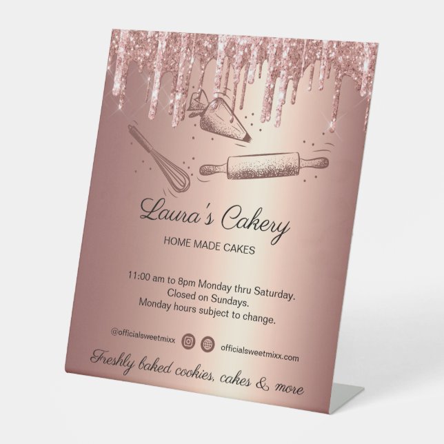 Expositor En L alfiler y bizcocho de bizcocho Panadería Oro B (Anverso)