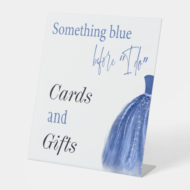 Expositor En L Algo Azul Antes De Vestir La Ducha De Novias (Anverso)