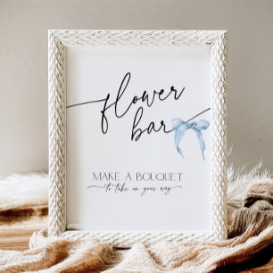 Expositor En L Algo de Blue Bow Flor Bar Brillante Ducha