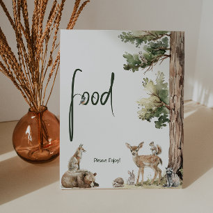 Expositor En L Alimentos de Baby Shower para animales de bosque f