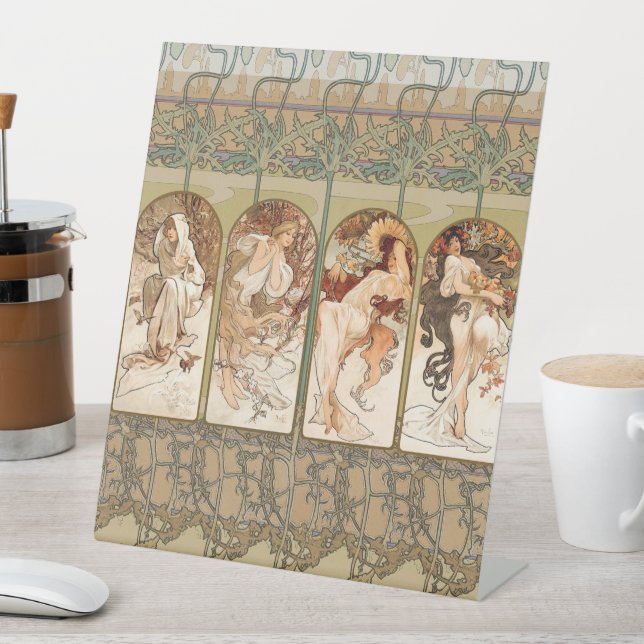 Expositor En L Alphonse Mucha The Seasons 1897 Art Nouveau (In Situ)