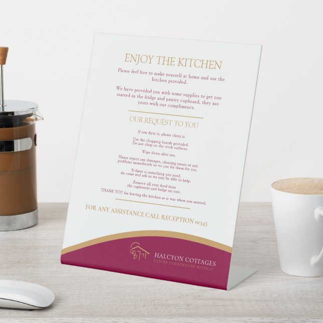 Expositor En L Alquiler de propiedad de oro rojo de la cocina (In Situ)