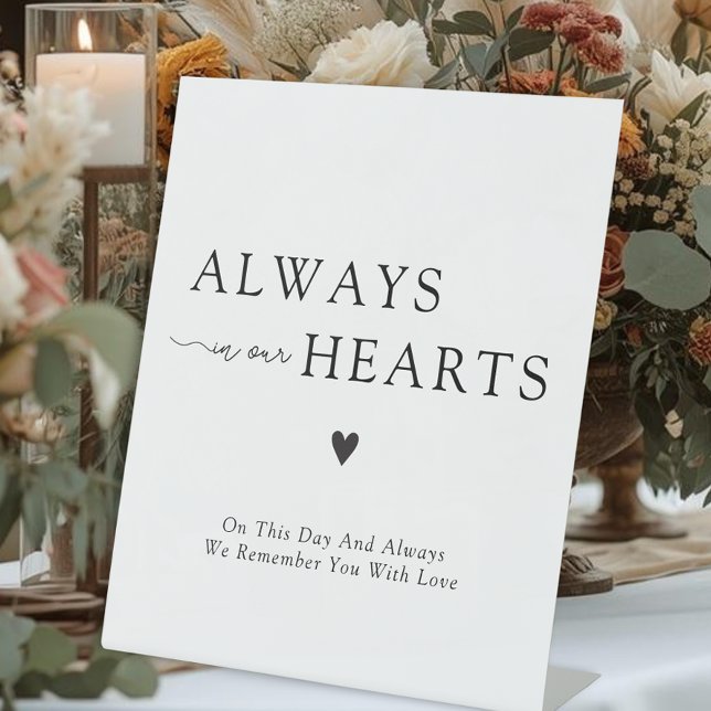 Expositor En L Always In Our Hearts Wedding Memorial (Always In Our Hearts Wedding Memorial Pedestal Sign)