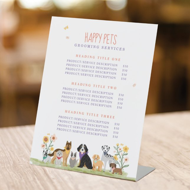 Expositor En L Amable Happy Pet Care & Grooming Service Price (Subido por el creador)