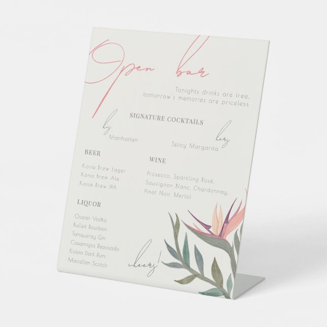 Expositor En L Amantes en el Rótulo Pedestal Bar Paradise (Anverso)