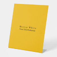 Amber Yellow Plain Elegant Profesional