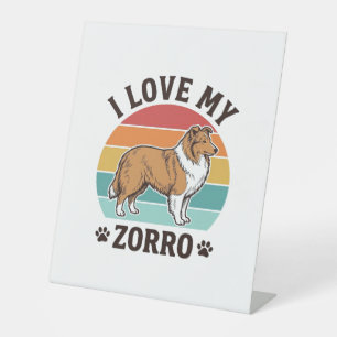 Expositor En L Amo a mi Zorro Diseño Vintage Amante de los Perros