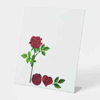 Expositor En L AMOR romántico - Rótulo peatonal Rosa pintado a ma