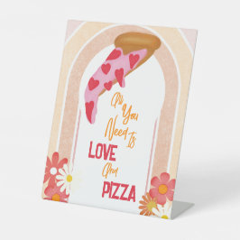 Expositor En L Amor Y Pizza Moderna Ducha De Novias