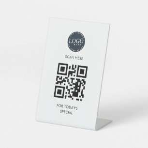 Expositor En L Añadir código QR y menú del logotipo Oferta especi