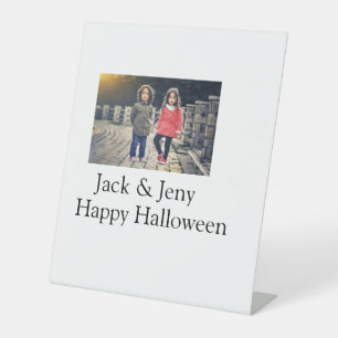 Expositor En L añadir nombre de texto de foto niños de Halloween 