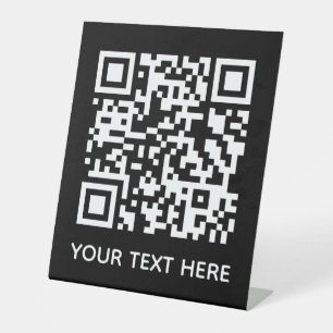 Expositor En L Añadir tu propio código QR texto Escanear vínculo