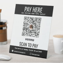Añadir Venmo de código QR de negocio Pagar aquí Ró