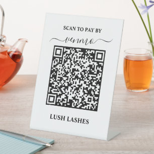 Expositor En L Análisis de código QR para pagar Rótulo acrílico e