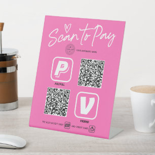 Expositor En L Análisis de código QR rosa caliente para pagar el