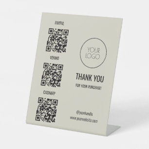 Expositor En L Análisis de pago de código QR para pagar el negoci