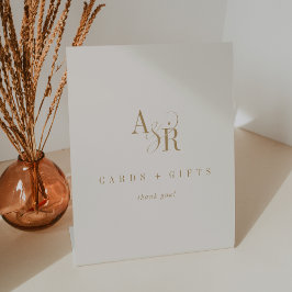 Expositor En L ANDREA Mínimo Cajas y Regalos de Boda con Crema de