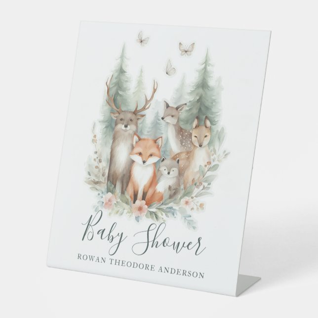 Expositor En L Animales de acuarela de Woodland (Anverso)