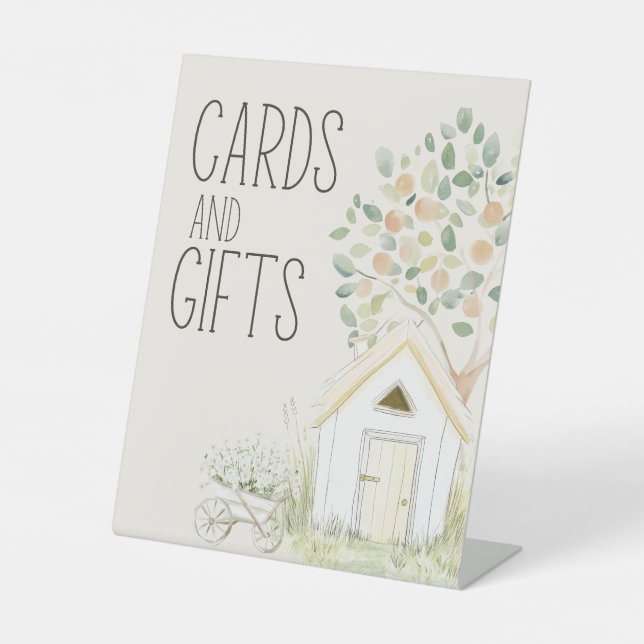 Expositor En L Animales de granja Meadow Amigo Baby Shower Cards  (Anverso)