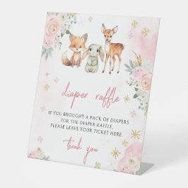 Expositor En L Animales de invierno rosados señalización de la ri