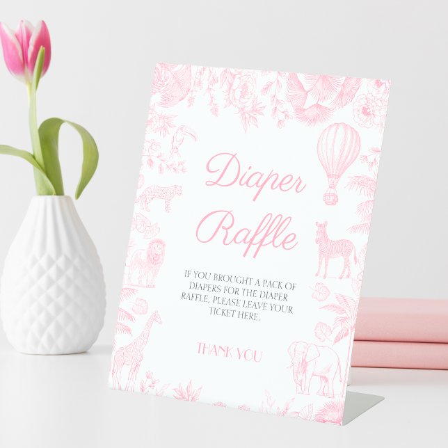 Expositor En L Animales de Safari Toile de Jouy Diaper raffle (Subido por el creador)