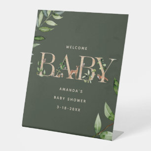 Expositor En L Animales de Woodland dejan la bienvenida a Baby Sh
