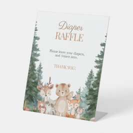 Expositor En L Animales del bosque Baby Shower Rifra de pañales 