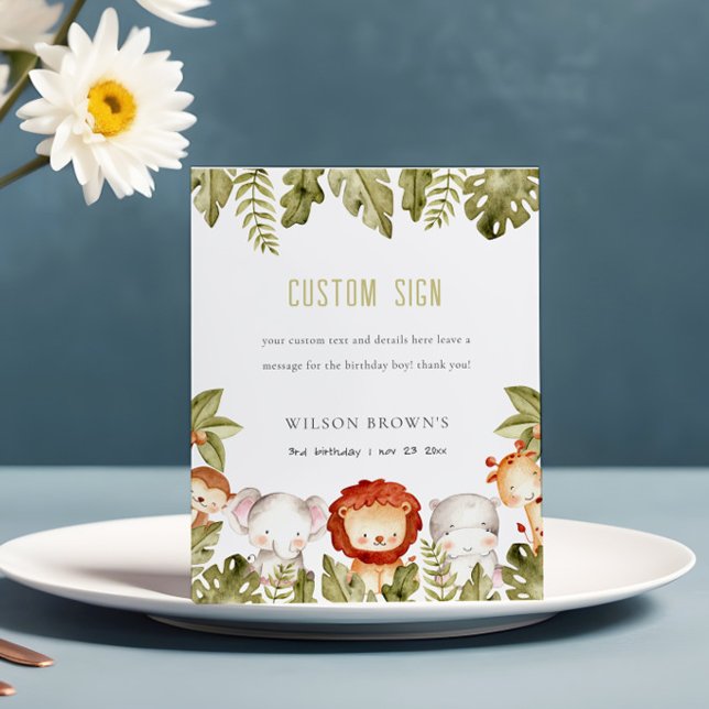 Expositor En L Animales salvajes Safari Niños Fiesta de Personali (Subido por el creador)