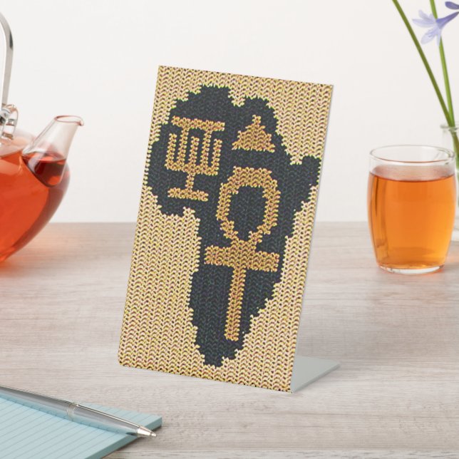Expositor En L Ankh Africa Adinkra Symbol Designer Crochet Print (In Situ)