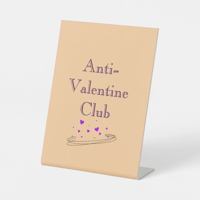 Expositor En L Anti Valentine Club Cute Minimal Pastel Art (Anverso)