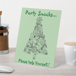 Expositor En L Aperitivos para Fiestas de Navidades de árbol verd