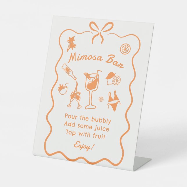 Expositor En L Aperol Spritz Bridal Shower Mimosa Bar (Anverso)