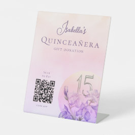 Expositor En L Aplicación de efectivo de código QR Quinceanera pe