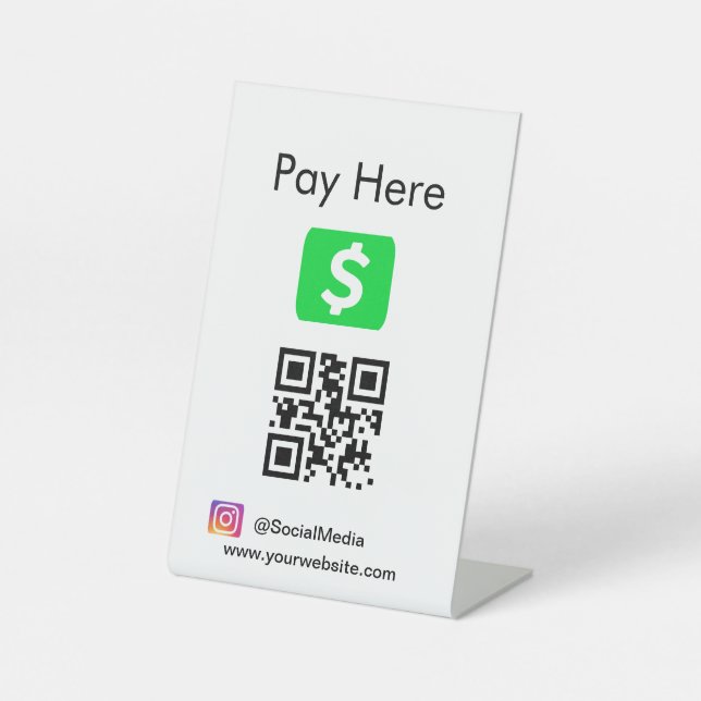 Expositor En L Aplicación QR Code Cash (Anverso)