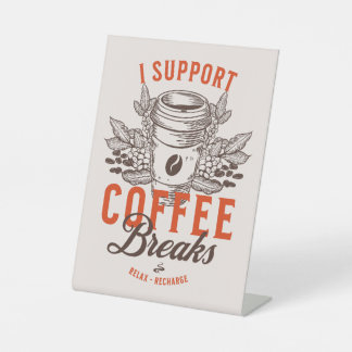 Expositor En L Apoyo las pausas para café