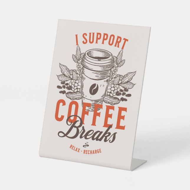 Expositor En L Apoyo las pausas para café (Anverso)