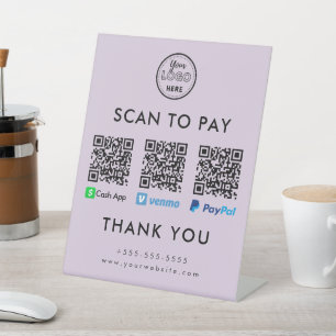 Expositor En L App de efectivo Venmo Paypal QR Code Scan para pag