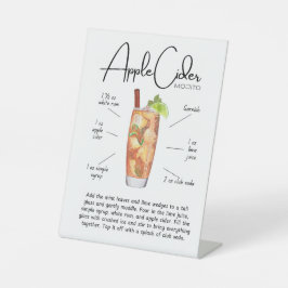Expositor En L Apple Cider Mojito Cocktail Pedestal Sign